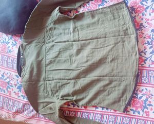 Olive Green And Black Shirt