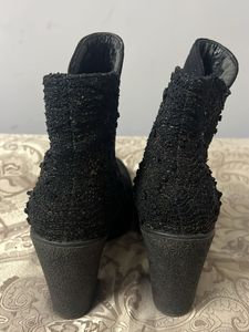 Black Glittery Boots