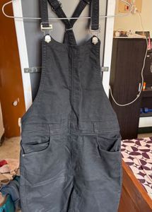Black Denim Overalls Dungarees