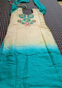 Embroidered Teal Salwar Kameez