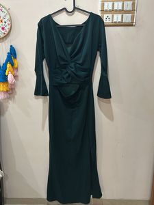Elegant Green Maxi Dress