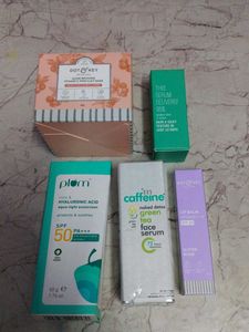 Suncream & Face Serum & Clay Mask & Lipbalm