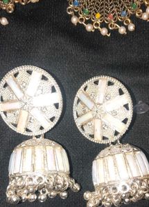 Silver Jhumka Earrings