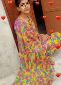 Elegant Yellow And Purple Dupatta