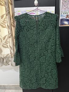 Green Net Dress, Super Trendy