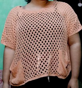 Crochet Peach Top