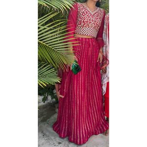 Pink Lehenga New
