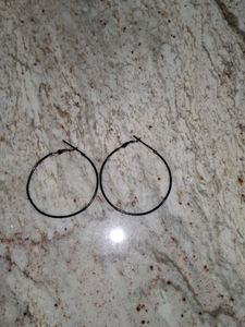 Black Hoop Earrings