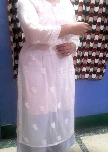 Chikankari Pink Kurti