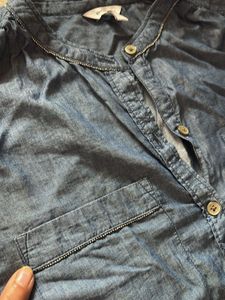 Chambray Tunic Blouse