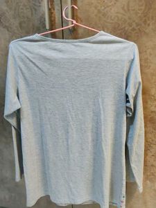 Gray Long Sleeve Top