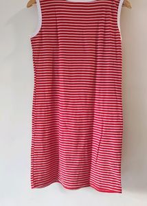Red N White Striped Dress