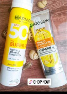 Garnier Sunscreen Or Cleanser No Coin Spf 50+ B