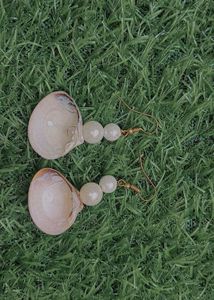 Seashell Pearl Statement Earrings