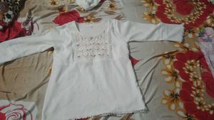 White Embroidered Kurti