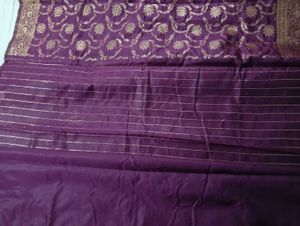 Purple 🟣 Dola Silk Saree