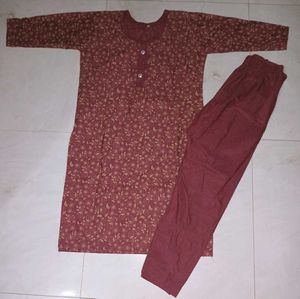 Elegant Maroon Kurta Pant Set