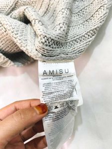 Pinterest Silver Cable Knit Sweater Dress B