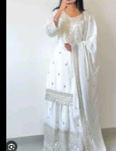 Elegant White Kurta Set small to XXXl