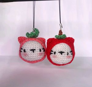 Crochet Fruity Cat Charms