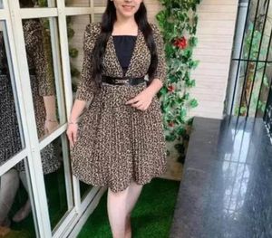 Animal Print Midi Dress