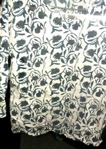 White Printed Cotton Short Kurti Top