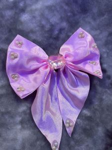 Red Jeweled Hair Bow