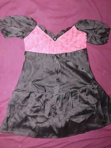 Girls Black Multicolour Frock / Dress
