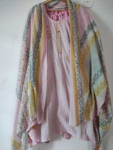 Kurta Salwar Dupatta Set For Women, 46inch