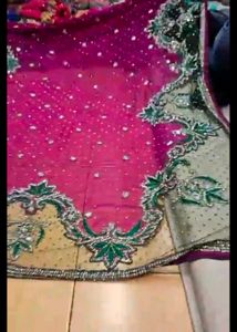 Heavy Stone Work Net Georgette Saree