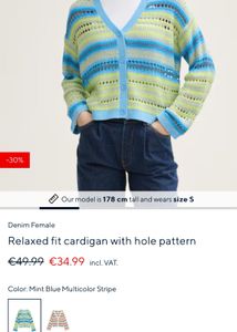 TOM TAILOR DENIM Knit Cardigan in Mixed Colors