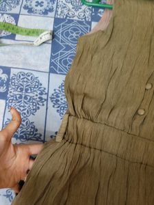 Price Droped Trendy Jumpsuit Olive Green Shade