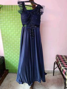 Elegant Navy Blue Ethnic Gown