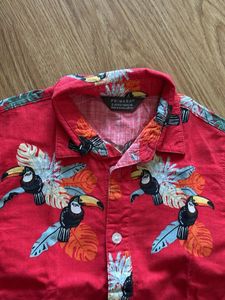 Tropical Toucan Button-Down Shirt