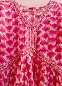 Pink Printed Kurta