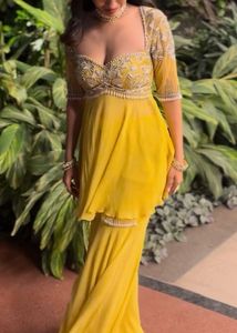 Stunning Omal Sindwani Designer Sharara Set 💛