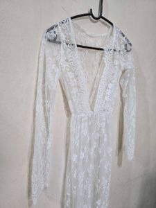 White Lace Maxi Cover-Up