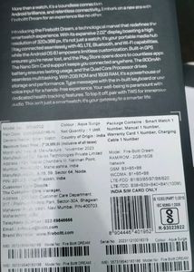 Smart Watch with Blue Band