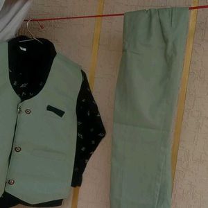 Shirt And Pants With Half Jacket