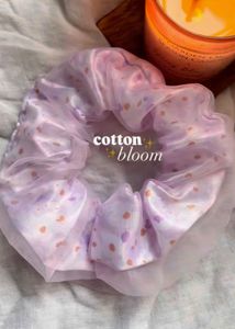 Cotton Bloom Scrunchies- set of 2