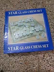 Glass Chess Set- New
