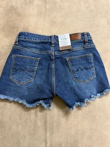 Ripped Denim Shorts