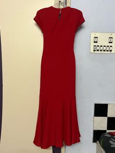 Pintrest Designer party wear Red one piece