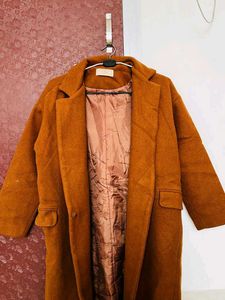 Korean Pure Stylish Brown Overcoat