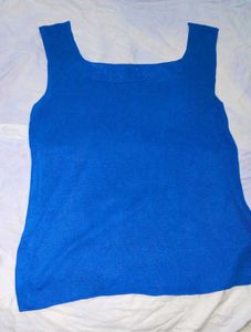 Blue Knit Tank Top