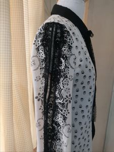 Lace Trimmed Button-Down Blouse