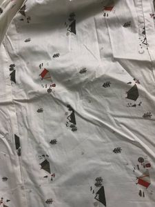 White Christmas theme Printed Dress
