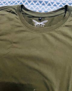 Olive Green Crew Neck Tee