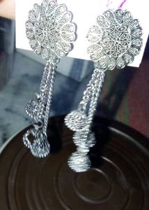Silver Jhumka Earrings