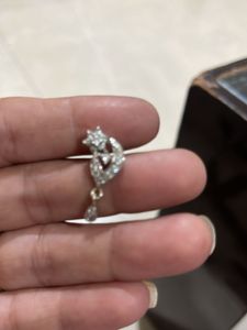 Sparkling Diamond Teardrop Dangle Earrings